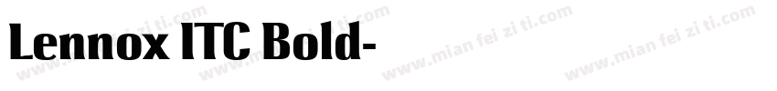Lennox ITC Bold字体转换